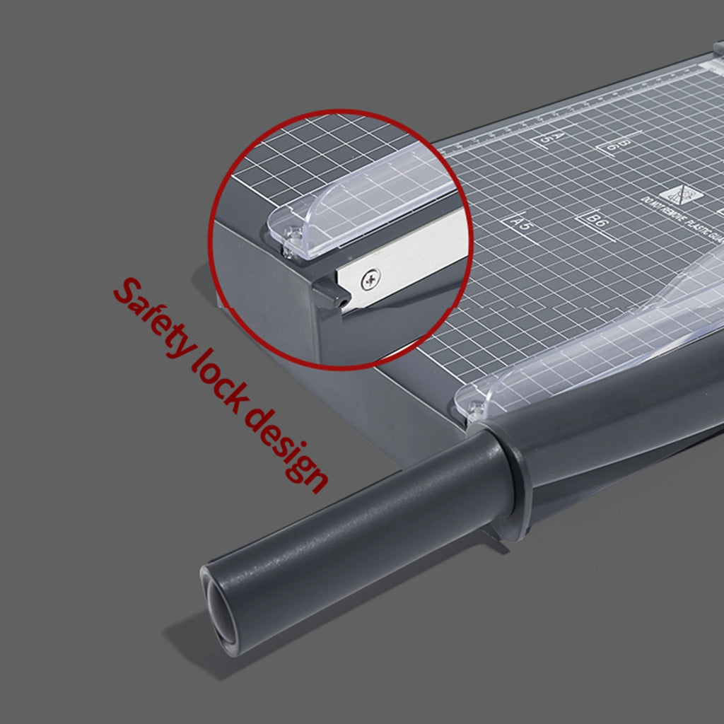 JIELISI Mini Paper Trimmer Guillotine Cutter A4 Cut Length Desktop Paper Cutting Machine with Security Cutter Head