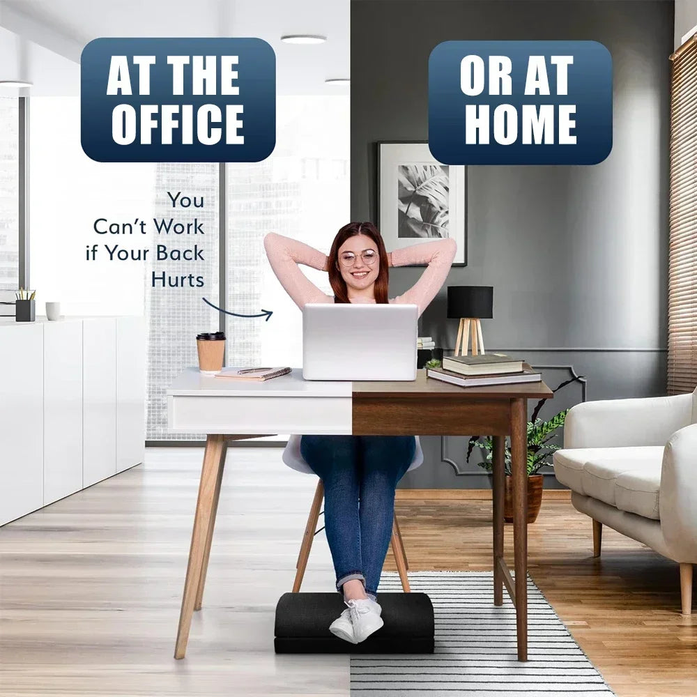 Foot Rest for Under Desk At Work, 2in1 Adjustable Premium Under Desk Footrest Ergonomic Desk Foot Rest for Lumbar,Back,Knee Pain