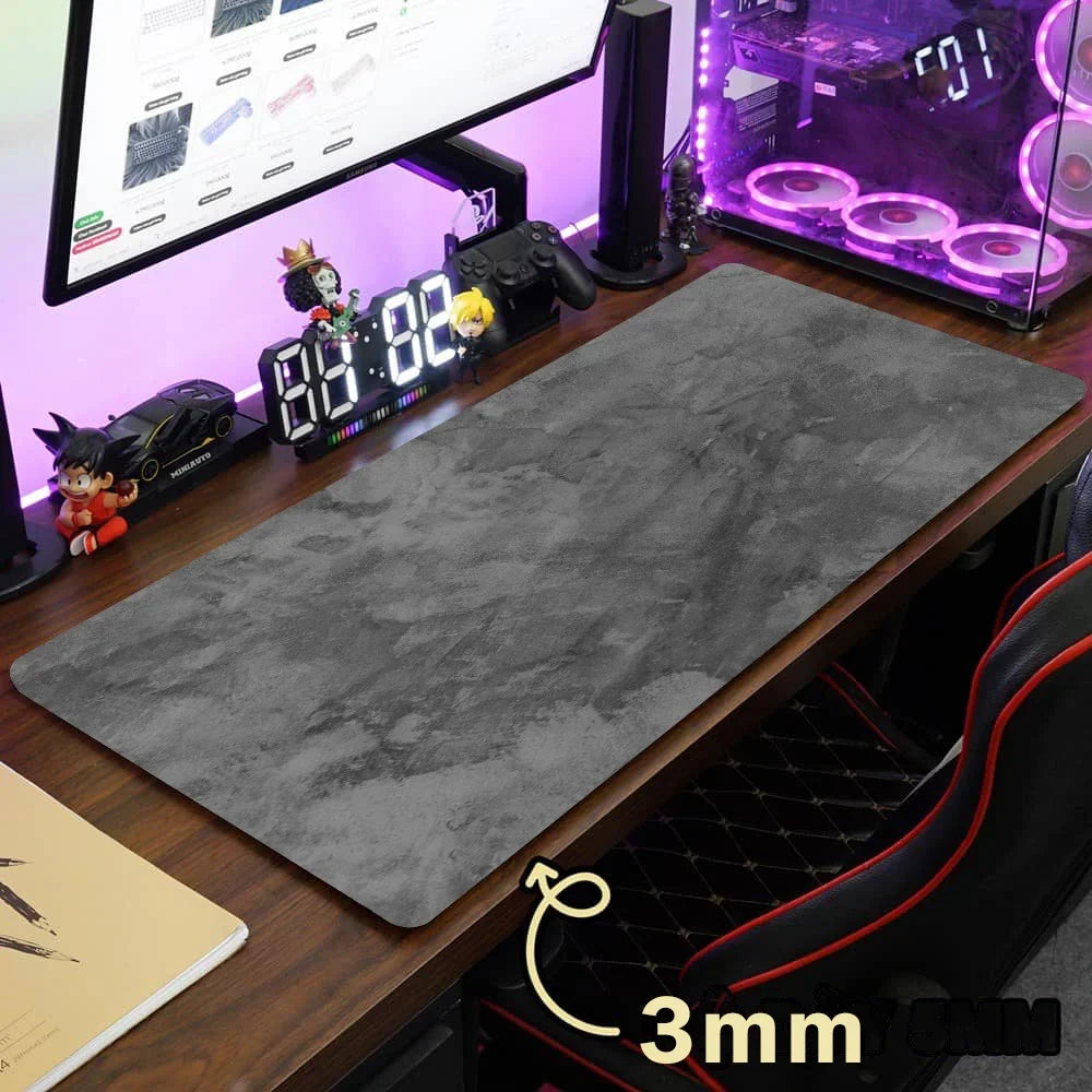 Gray Mouse Pad Large/Small Overlocked Mousepad XXL Desktop Keyboard Table Pad Gray Series Game Desk Mat Computer Accessories