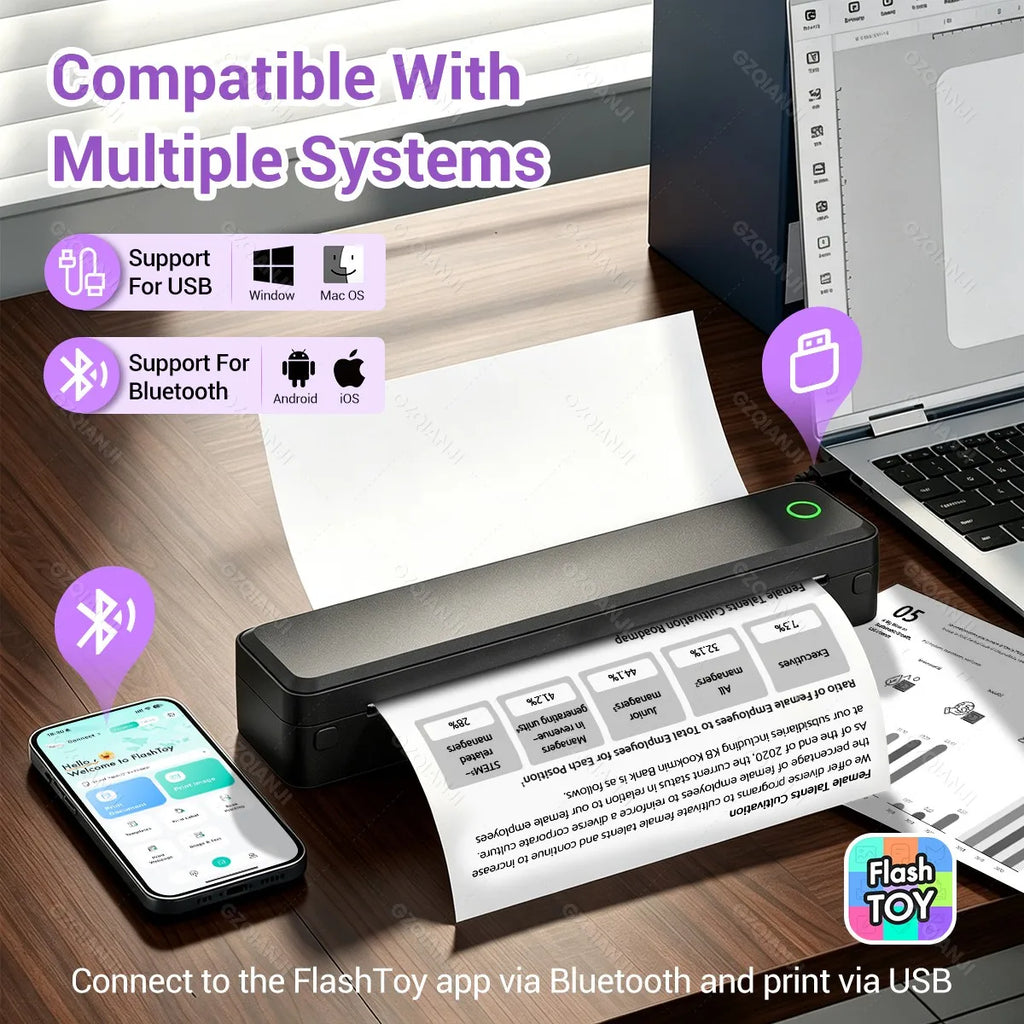 Portable A4 Bluetooth Thermal Printer