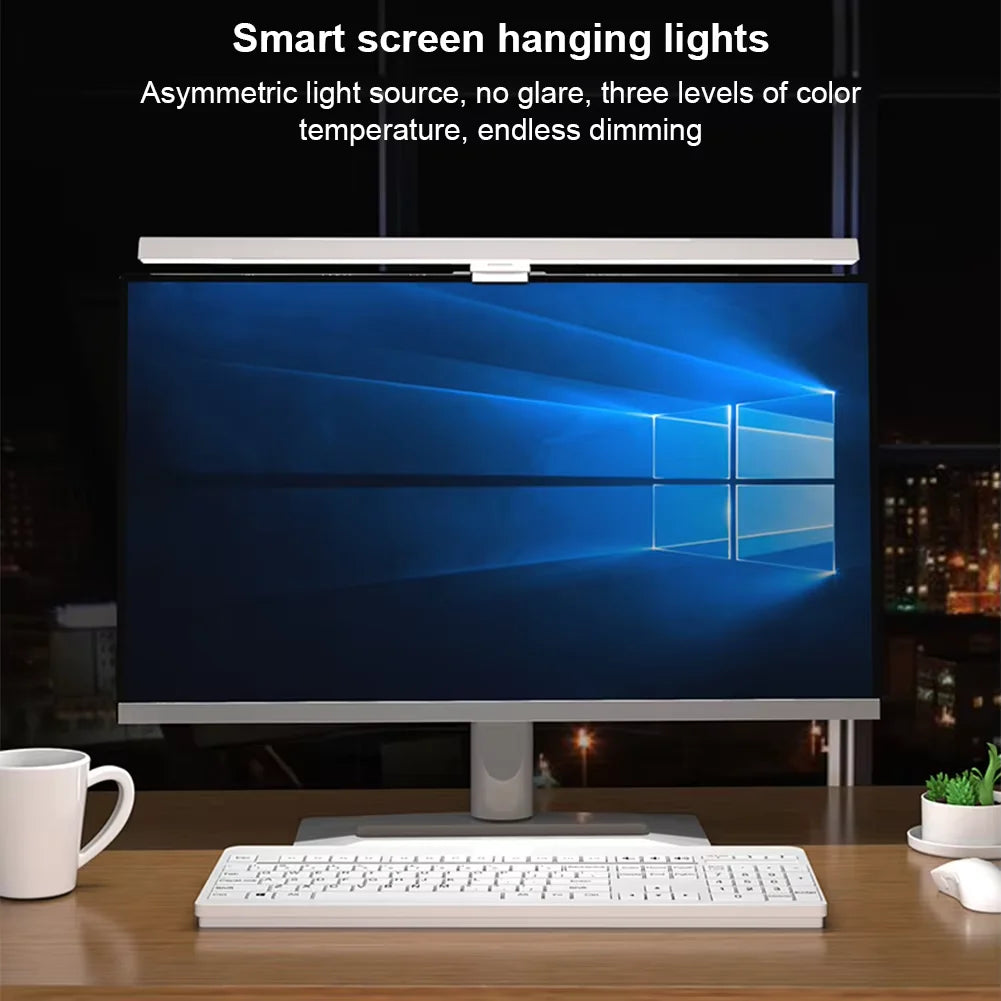 HOMEFISH 50cm Monitor Light Bar USB Desk Lamp Stepless Dimming Screen Hanging Reading Light for Study Table Top