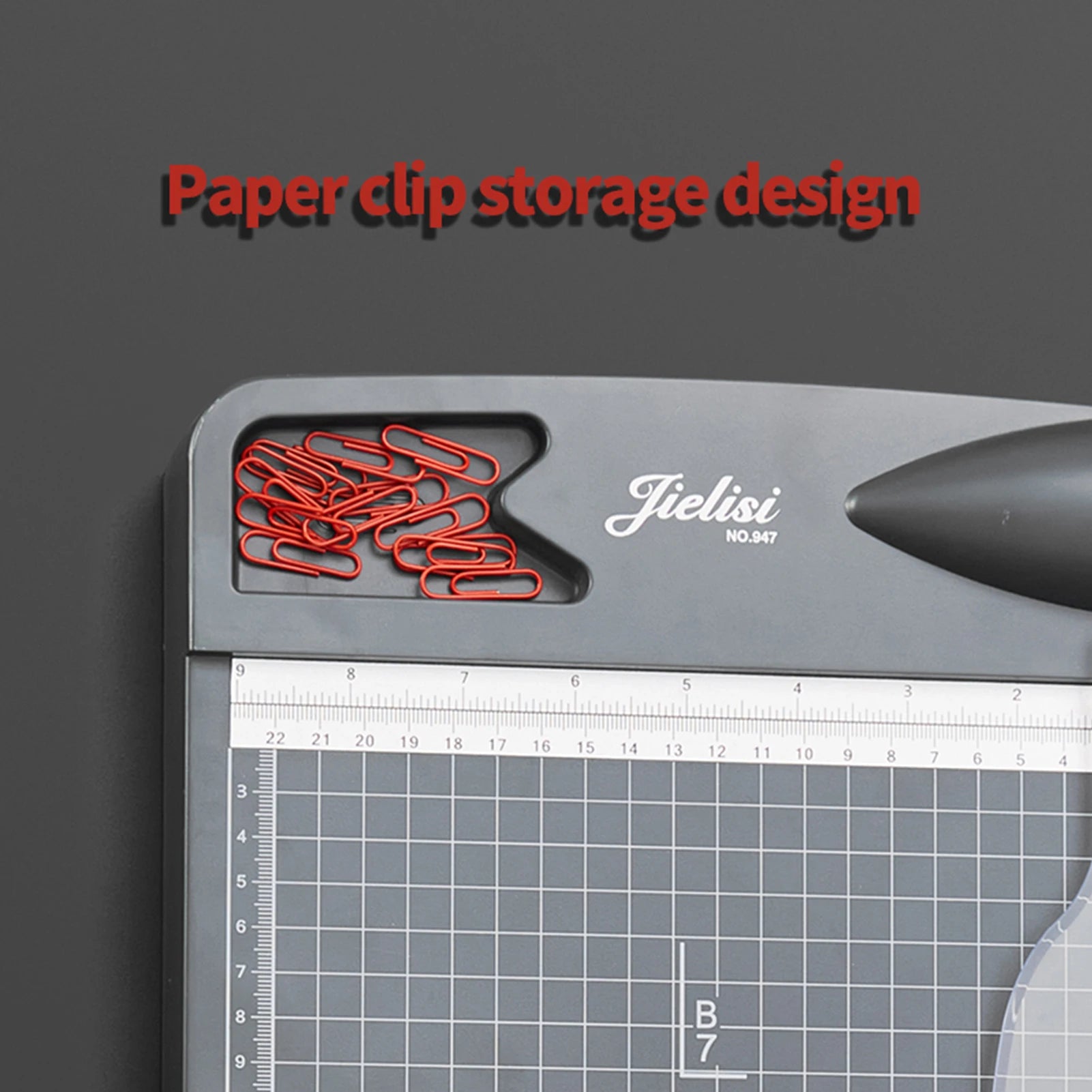 JIELISI Mini Paper Trimmer Guillotine Cutter A4 Cut Length Desktop Paper Cutting Machine with Security Cutter Head