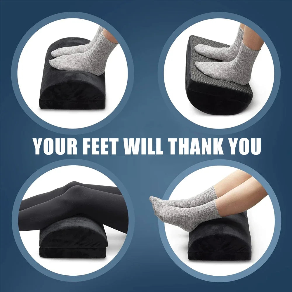 Foot Rest for Under Desk At Work, 2in1 Adjustable Premium Under Desk Footrest Ergonomic Desk Foot Rest for Lumbar,Back,Knee Pain