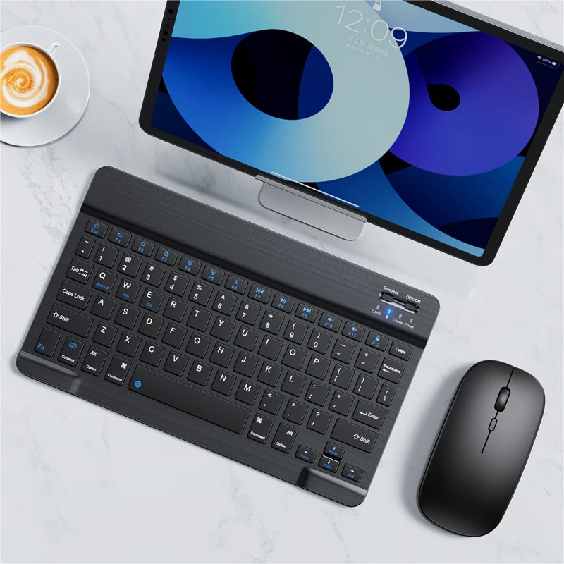 Ultra-Slim Bluetooth-compatible Keyboard Portable Mini Wireless Keyboard for iPad iPhone Tablet Phone Smartphone iOS Android Win