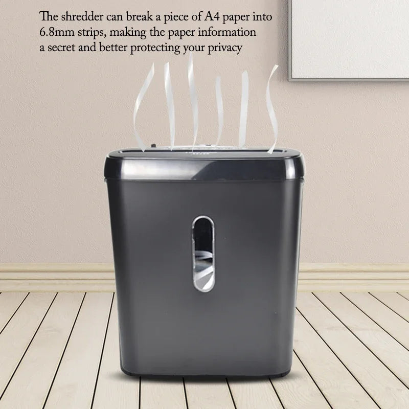 S616B/S610 Portable Silent Office Paper File Shredder Cut Tool; Strip Paper Cutting Office Home Use Electric Shred