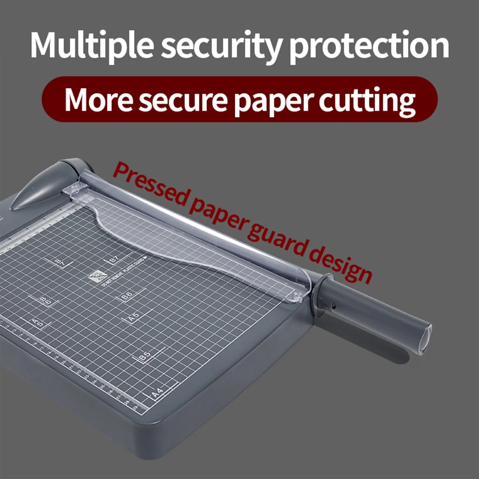JIELISI Mini Paper Trimmer Guillotine Cutter A4 Cut Length Desktop Paper Cutting Machine with Security Cutter Head