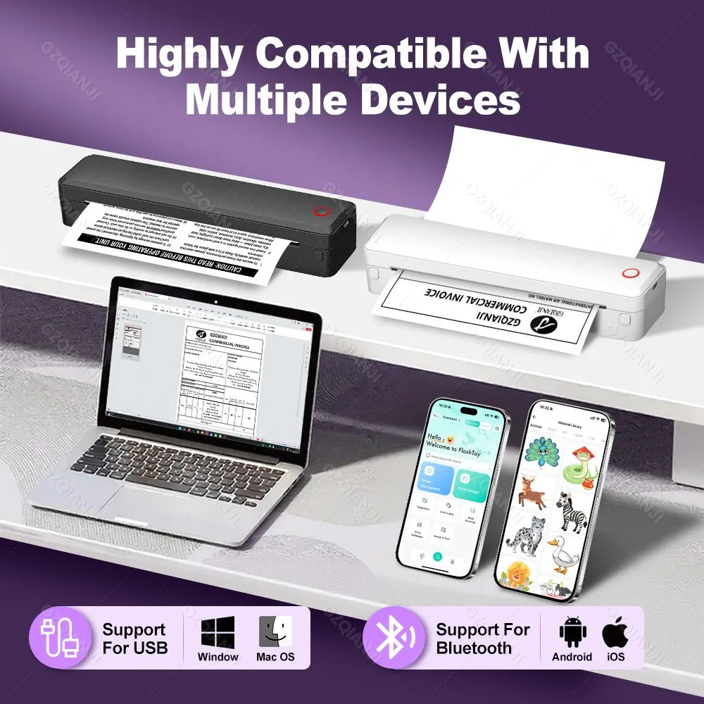 Portable A4 Bluetooth Thermal Printer