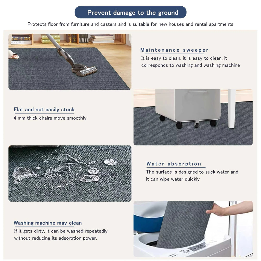 90x120cm chair mat work in hardwood Office Rolling Chair Mat Computer Gaming Chair Mat Bedroom Living Room