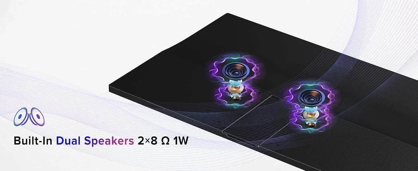 AHXJKA 15.6inch Portable Monitor 60HZ IPS 250Cd/m² USB-C HDMI For Laptop XBox PS4 / 5 Switch TV Cell Phone PC Extension Mobile