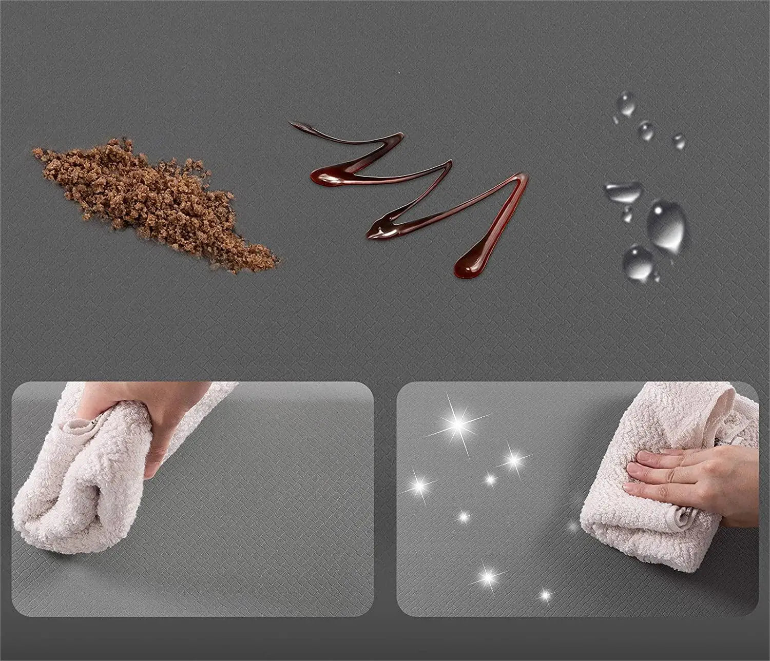 Anti-Fatigue Standing Mat, Kitchen Mat with PVC Waterproofing, Non-Slip Kitchen Rug