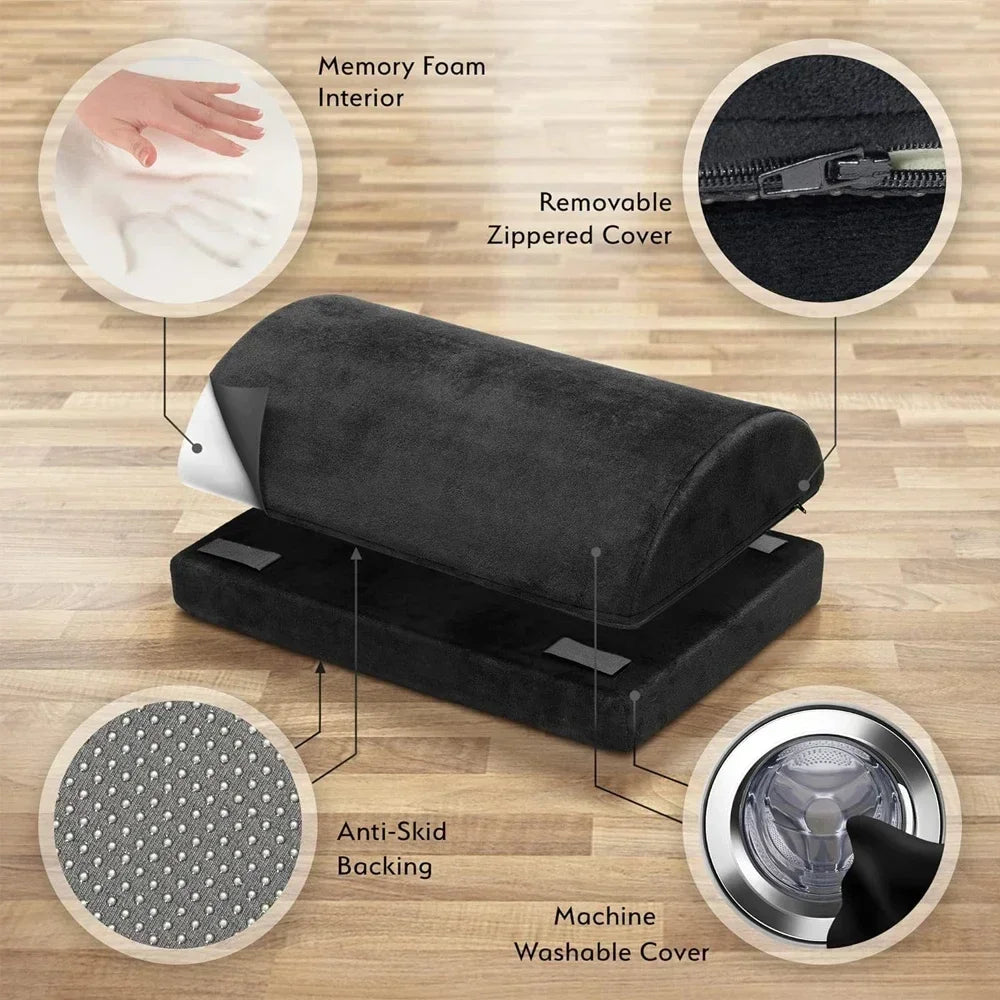 Foot Rest for Under Desk At Work, 2in1 Adjustable Premium Under Desk Footrest Ergonomic Desk Foot Rest for Lumbar,Back,Knee Pain
