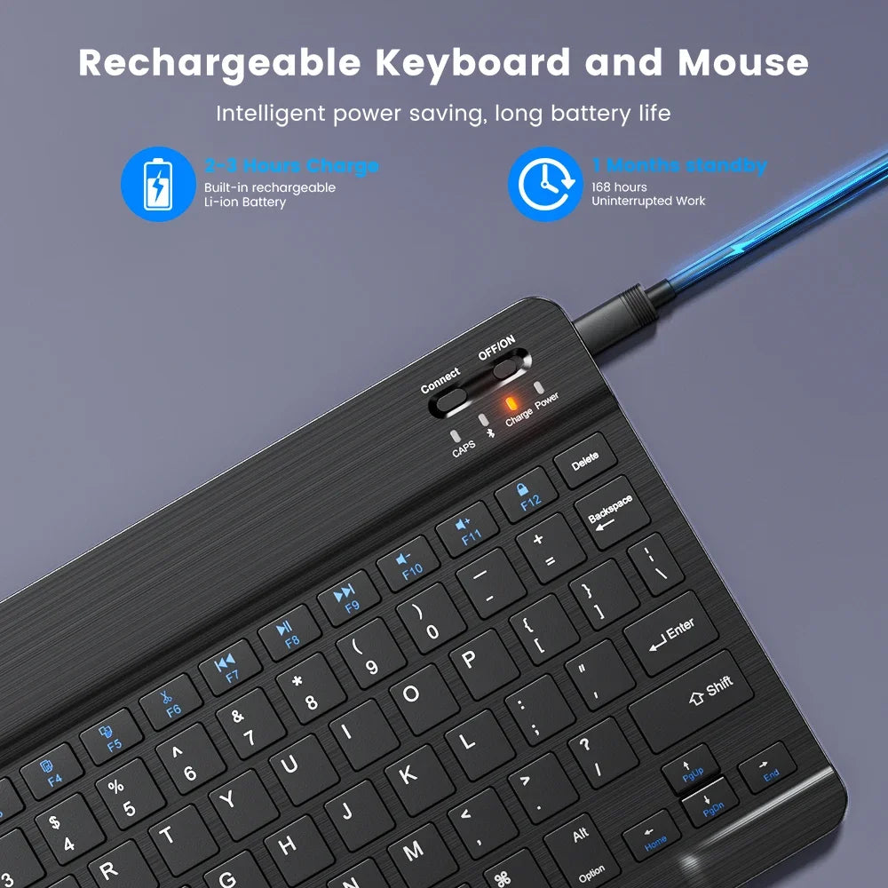 Ultra-Slim Bluetooth-compatible Keyboard Portable Mini Wireless Keyboard for iPad iPhone Tablet Phone Smartphone iOS Android Win