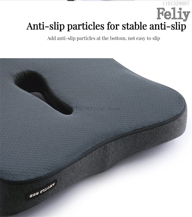 Memory Foam Office Chair Cushion Car Seat Support Waist Pillow Massage Lumbar Orthopedic Pillow Buttock Coccyx Cushion Back Pads