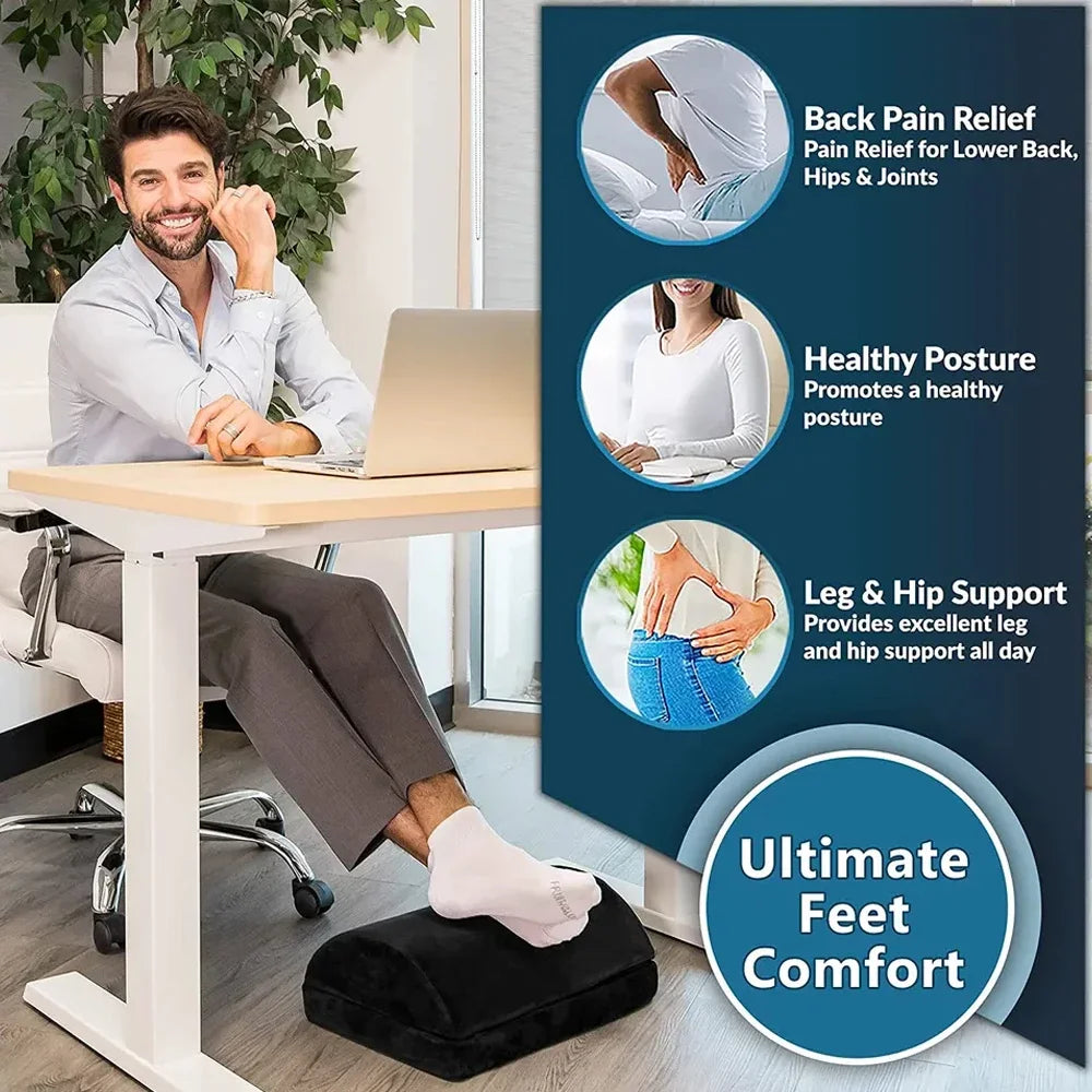 Foot Rest for Under Desk At Work, 2in1 Adjustable Premium Under Desk Footrest Ergonomic Desk Foot Rest for Lumbar,Back,Knee Pain