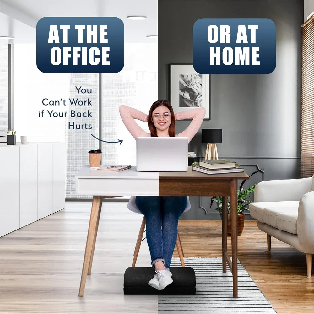 Foot Rest for Under Desk At Work, 2in1 Adjustable Premium Under Desk Footrest Ergonomic Desk Foot Rest for Lumbar,Back,Knee Pain
