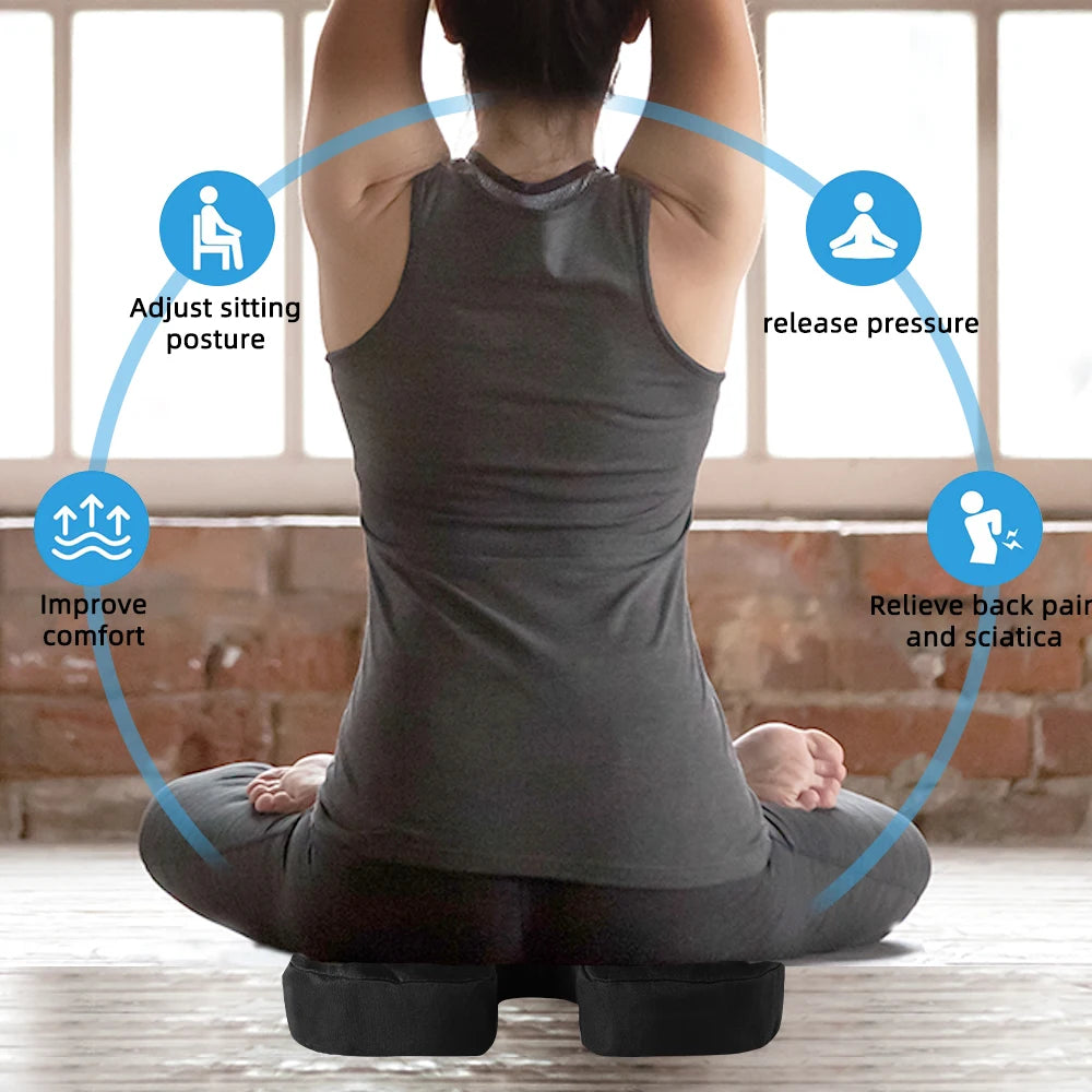 Comfortable Breathable Seat Cushion, U-Shaped Design Wave Sponge Massage Cushion Can Relieve Buttock Pressure/Coccyx Pain