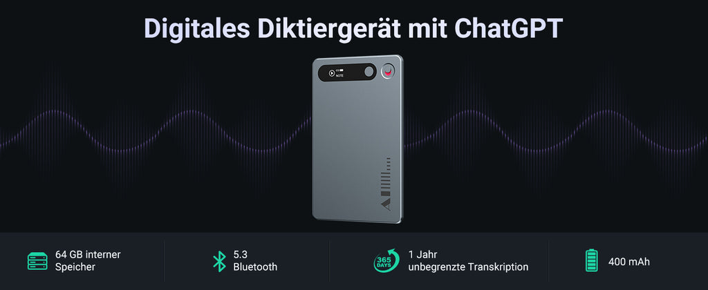 MECHEN 64GB AI Voice Recorder for Conference & Call 81 Languages Transcription & AI Summary, App Control, Unlimited Cloud, with