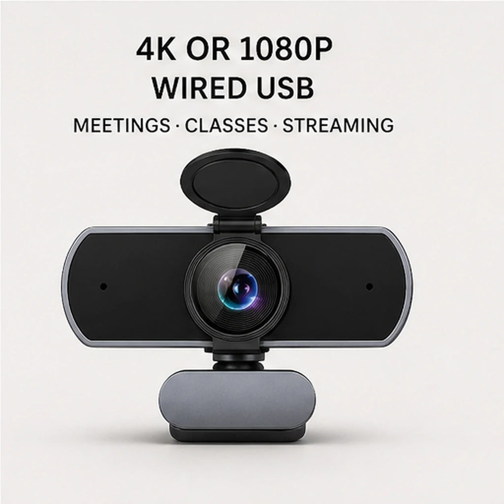 PAUD™ 4K Webcam — lifestyle and size