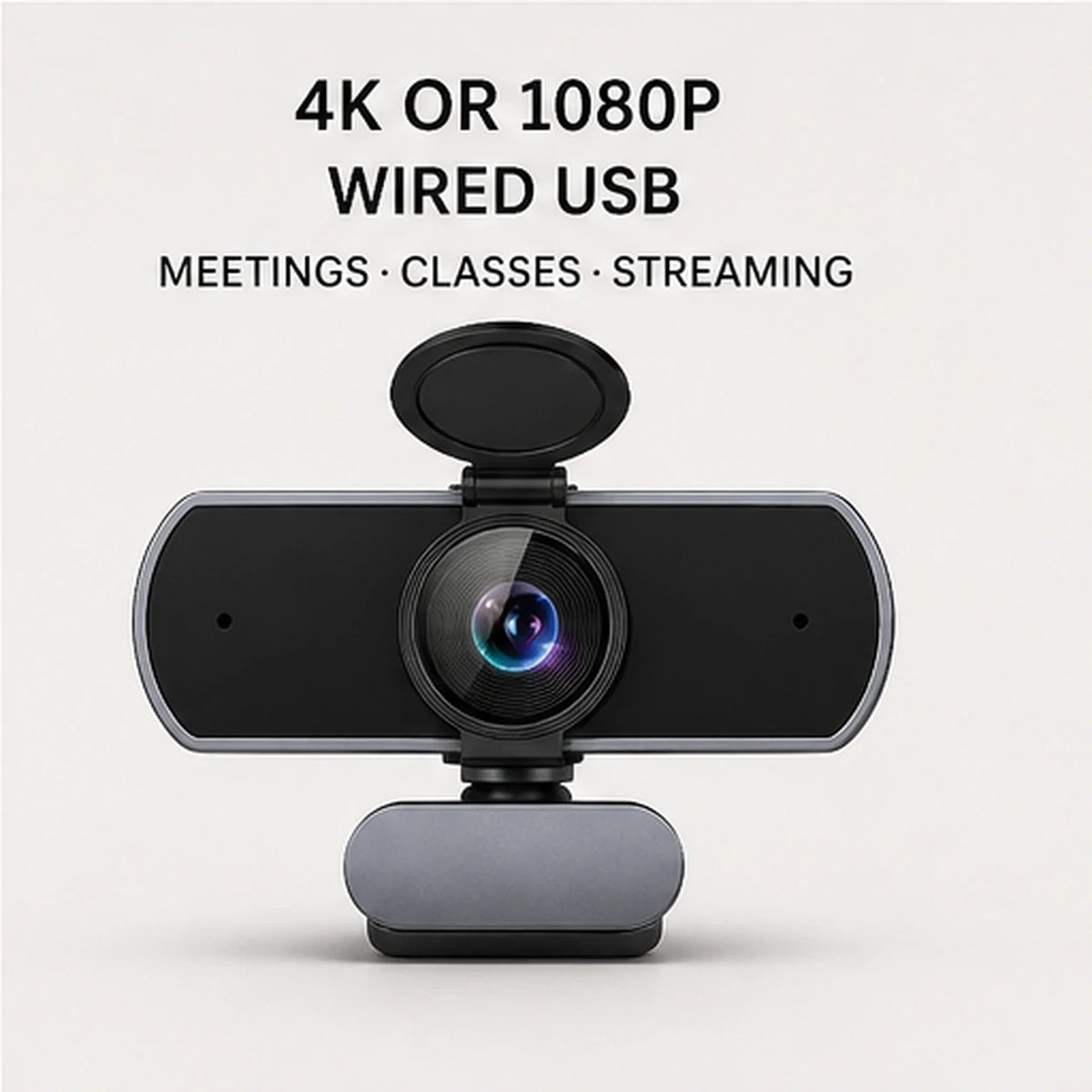 PAUD™ 4K Webcam — lifestyle and size
