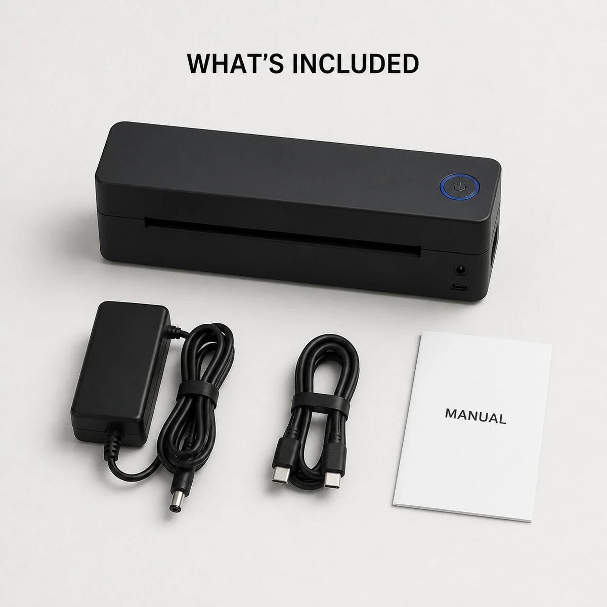 PAUD™ 4×6 Bluetooth Label Printer — what's included