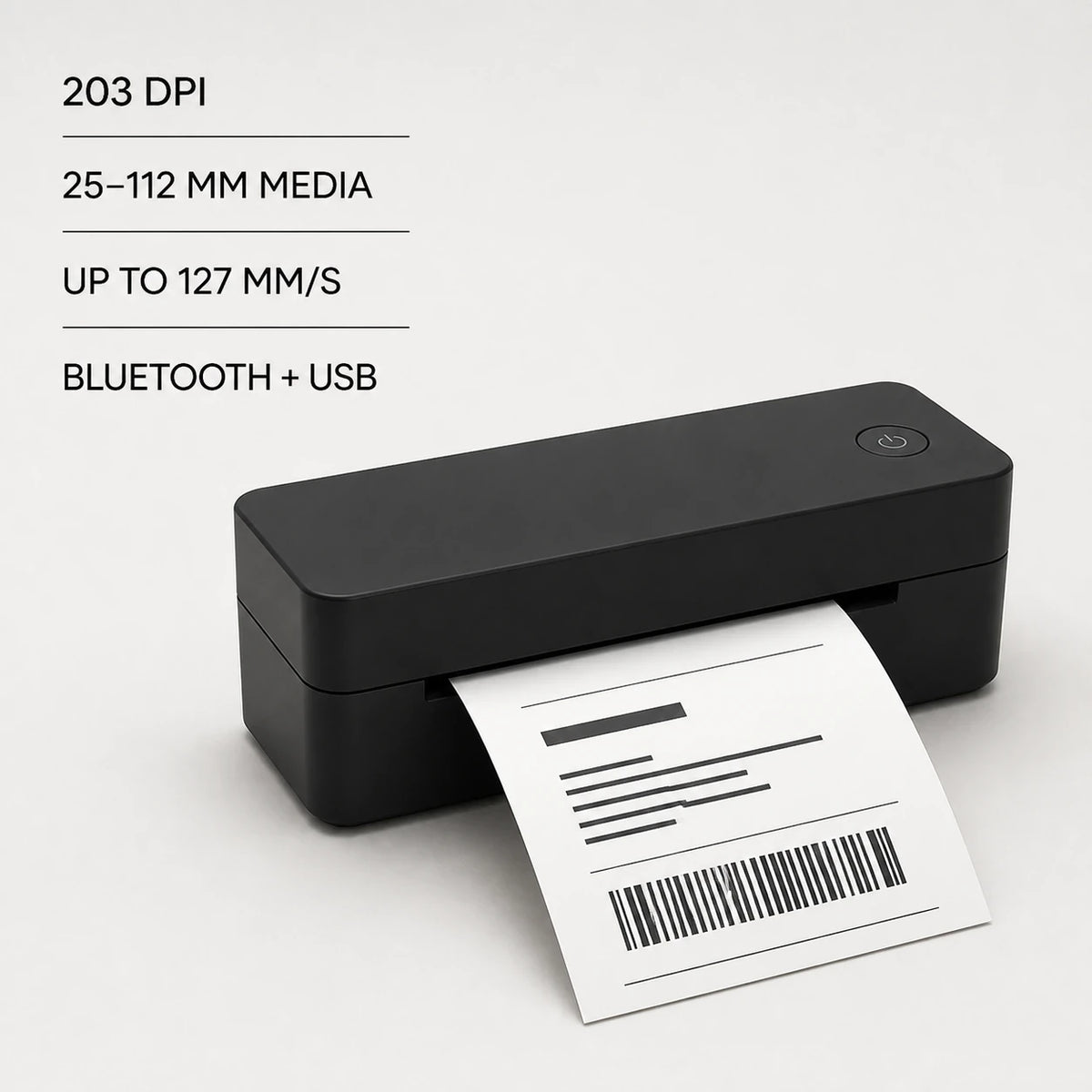 PAUD™ 4×6 Bluetooth Label Printer — lifestyle and size
