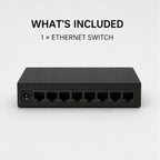 PAUD™ 5/8-Port Ethernet Switch — what's included