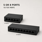 PAUD™ 5/8-Port Ethernet Switch — 5 and 8 port options