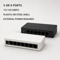 PAUD™ 5/8-Port Ethernet Switch — lifestyle and size