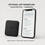 PAUD™ 64GB AI Voice Recorder — lifestyle and size