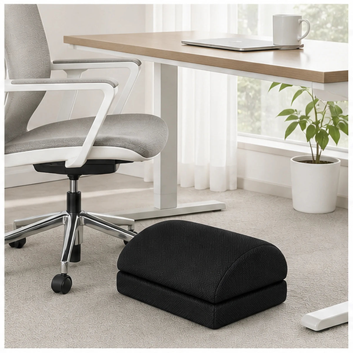 PAUD™ Adjustable Desk Footrest — feature and use case