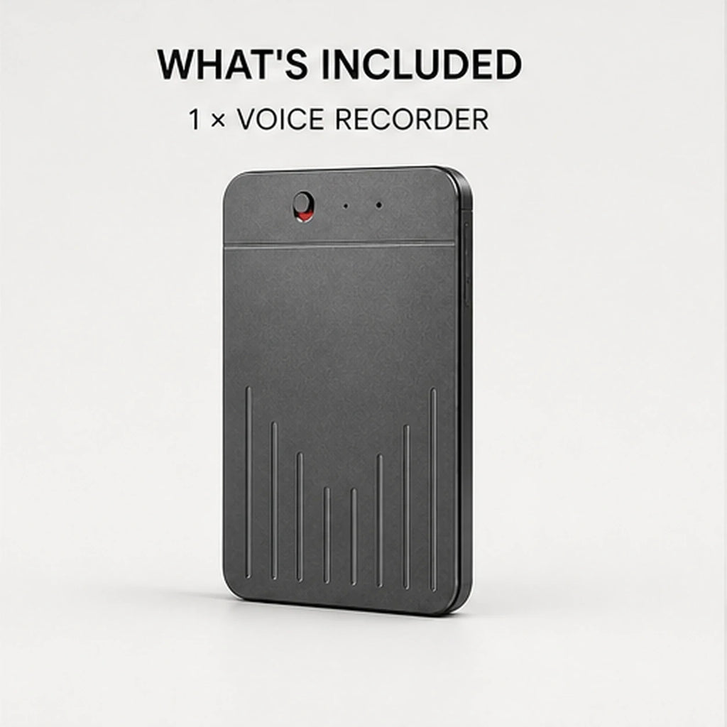 PAUD™ AI Voice Recorder — what's included