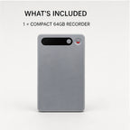 PAUD™ Compact 64GB AI Voice Recorder — what's included