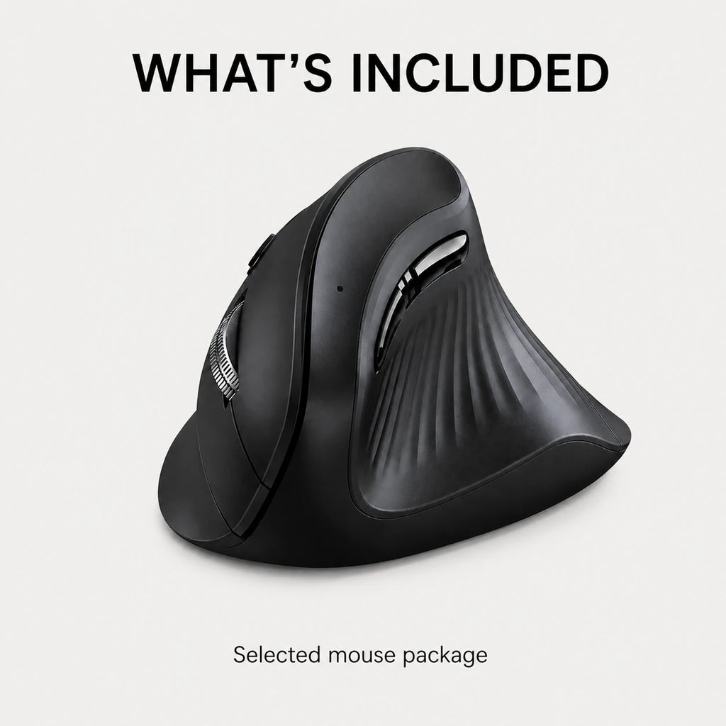 PAUD™ Ergonomic Vertical Mouse — what's included