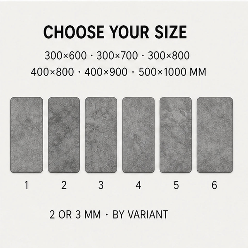 PAUD™ Gray Desk Mat — lifestyle and size