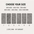 PAUD™ Gray Desk Mat — lifestyle and size