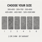 PAUD™ Gray Desk Mat — lifestyle and size