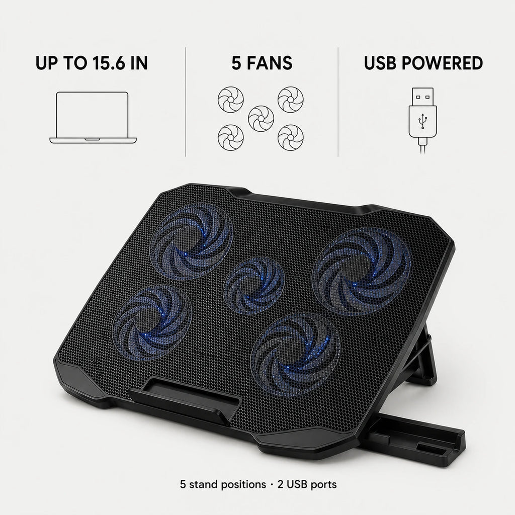 PAUD™ Laptop Cooling Pad — lifestyle and size