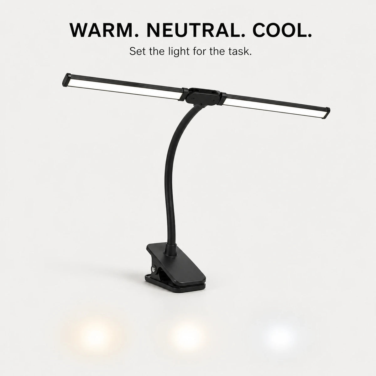 PAUD™ LED Clip Desk Lamp — options and compatibility