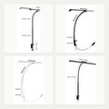 Single double and three-head LED desk lamp options with secure screw clamps