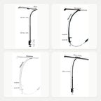 Single double and three-head LED desk lamp options with secure screw clamps