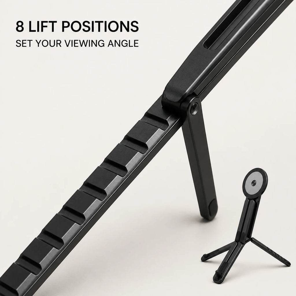 PAUD™ Magnetic Phone Tripod — eight lift positions