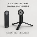 PAUD™ Magnetic Phone Tripod — lifestyle and size