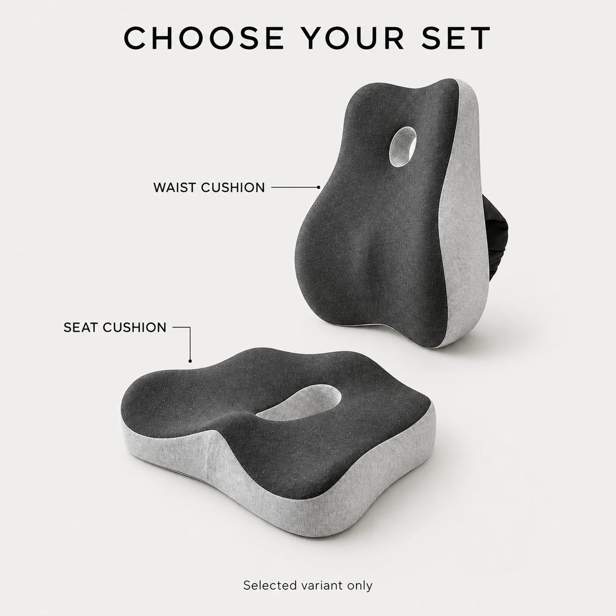 PAUD™ Memory Foam Chair Cushion Set — what's included