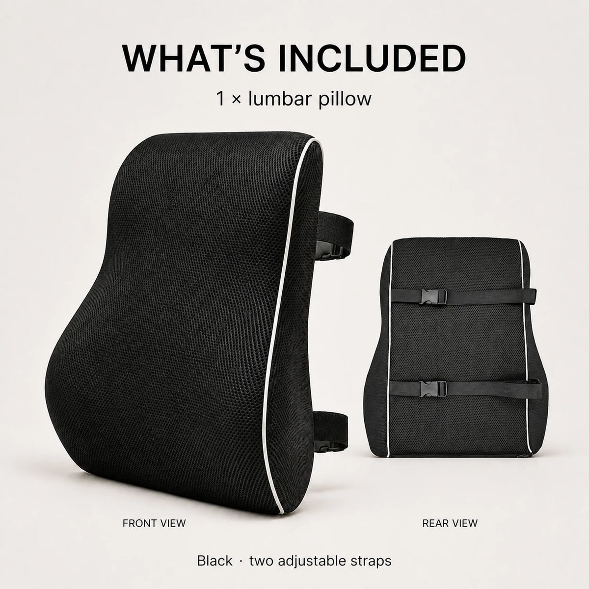 PAUD™ Memory Foam Lumbar Pillow — what's included