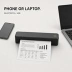 PAUD™ Portable Thermal Printer — lifestyle and size