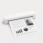 PAUD Inkless Portable Printer — White variant with correct A10A structure