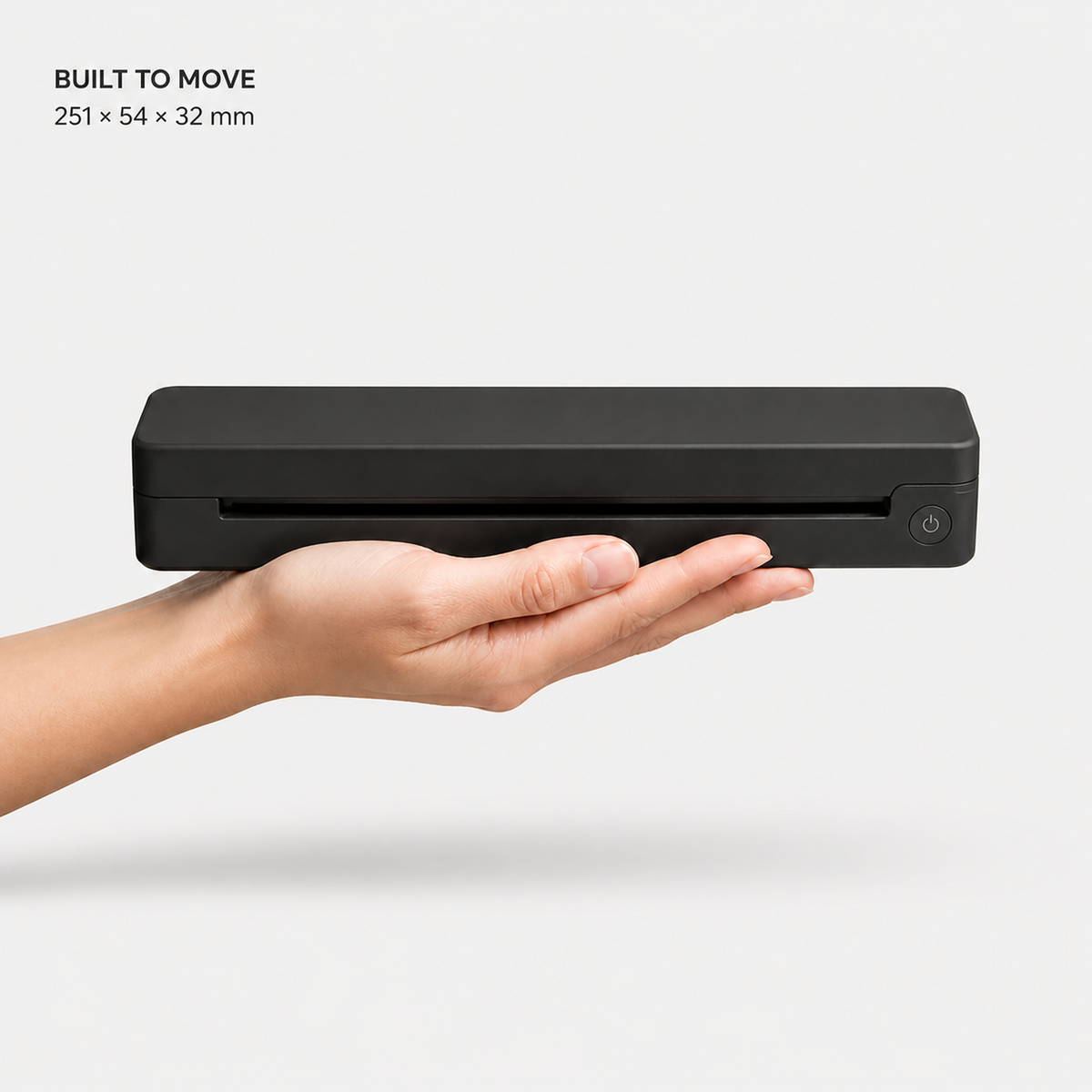 Portable printer connected to a phone and laptop