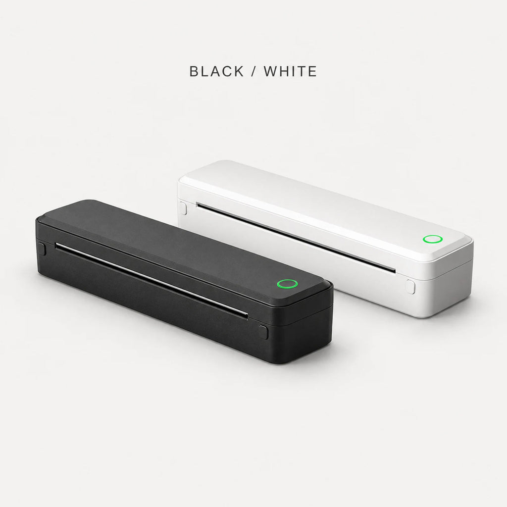 PAUD Portable Thermal Printer — black and white color options