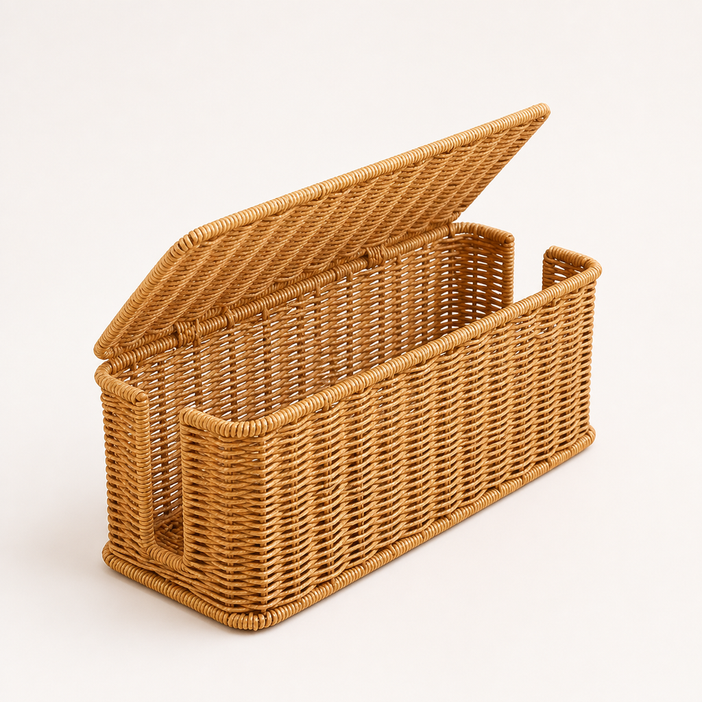 PAUD™ Rattan Cable Box — studio product photo